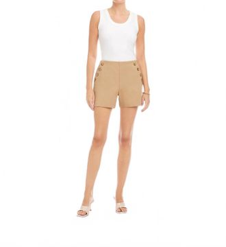 Fifteen Twenty Button Pocket Shorts In Khaki