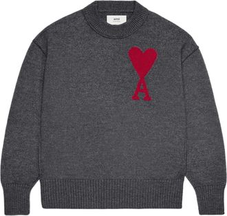 Ami Ami Ami De Coeur Wollpullover mit Intarsienlogo