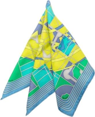 Herm&egrave;s Pre-owned Scarves, female, Multicolor, Size: ONE SIZE Pre-owned Sport Pocket Square Handkerchief