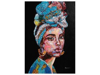 Schubiger M&ouml;bel Bild Sch&ouml;nheit mit Blauem Turban 2