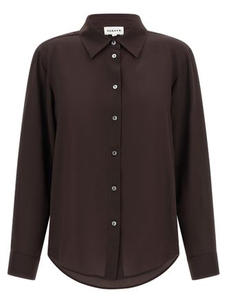 P.A.R.O.S.H. Brown Silk Womens Blouse