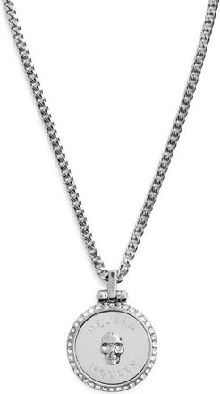 Alexander McQueen Alexander Mcqueen Sovereign Crystal-embellished Skull Necklace - Silver - One Size