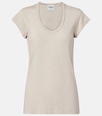 Tシャツ・カットソー Isabel Marant MARANT Shirts Beige (CH0038HA A1G25H23EC) Isabel Marant Étoile Women's Aby T-Shirt in Light Khaki