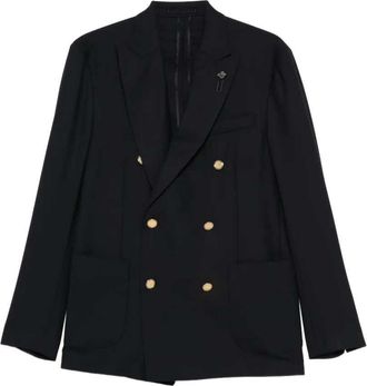 Lardini Gold Tone Double Breasted Blazer
