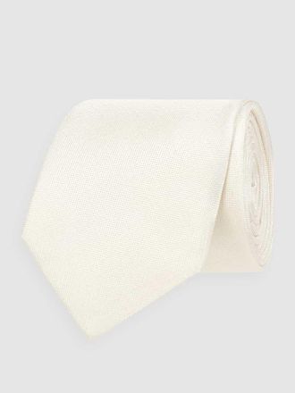 Blick. Krawatte aus reiner Seide in Ecru, Gr&ouml;&szlig;e 1