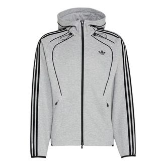 adidas Spacer Teamgeist 26 Cutline Fullzip Hoodie Asia Sizing Black Grey Heather KR7070