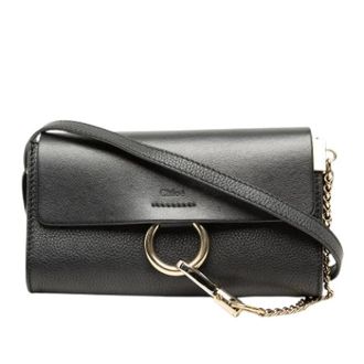 Chlo&eacute; Pre-owned Mini Faye Crossbody Bag - Dames - Pre-owned - Zwart - Maat: ONE Size Leer