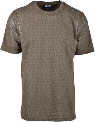 Diesel Green Crewneck Cotton T-Shirt