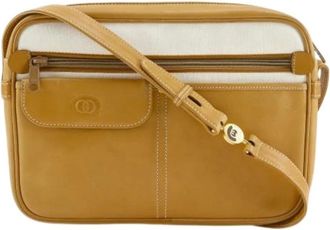 Gucci Pre-owned Vintage Schoudertas - Dames - Vintage Schoudertas - Beige - ONE Size - Leer - Vintage