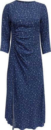 Reformation Freda Midi Dress in Blue Viscose