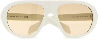 Prada White Acetate Sunglasses - White