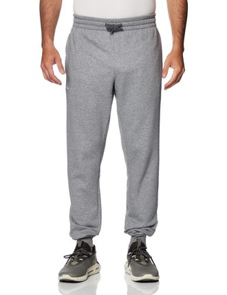Under Armour Mens Rival Fleece SP Joggers, (025) Castlerock Light Heather / / White, XXL Tall