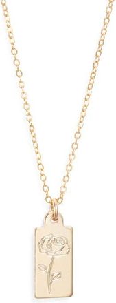 Set & Stones Tawney Birth Flower Pendant Necklace in Gold /June at Nordstrom