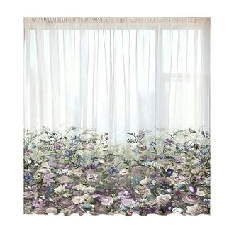 OEM Bufanda Transparente Con Estampado Floral, Tela Para Mayor Privacidad, 10 Pulgadas, 132 X 213 Cm
