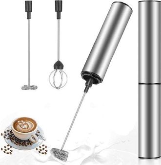 No Brand Espumador De Leche - Espumador De Leche Recargable - Batidora De Caf&eacute; El&eacute;ctrica Port&aacute;til - Mini Batidora De Mano - Capuchino - Chocolate Caliente Y Hu