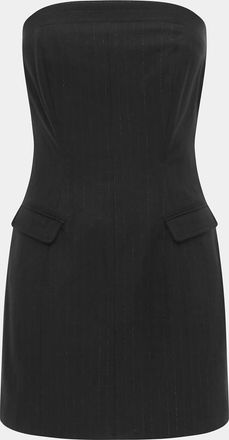 Ksubi London Bustier Dress Pinestripe In Black