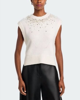SIMKHAI Candra Wool-Blend Sweater Vest In Ivory