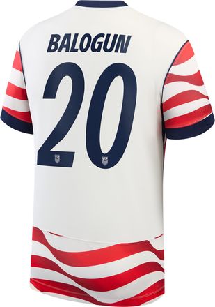 Nike Folarin Balogun USMNT 2026 Stadium Home Nike Mens Dri-FIT Soccer Jersey in White | NN203943396-USM