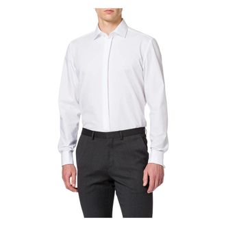 Seidensticker Regular Business Shirt Structure - Heren - Overhemden - Wit - Maat: 2XL Katoen