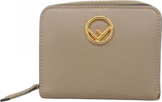 Fendi Beige Leather Wallet (Bi-Fold) (Pre-Owned)