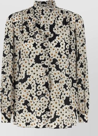 Valentino Garavani apres lhivier floral pleated neck shirt