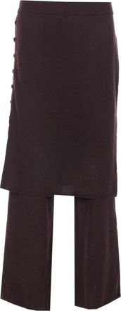 Lisa Yang Payton elasticated double-layered trousers - Brown