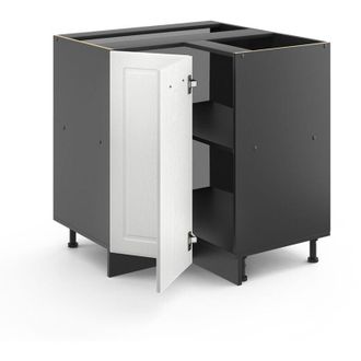 Vicco Armario De Esquina R-line, Blanco Casa De Campo, 75.6 Cm, Et Roble