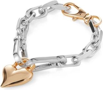 JENNY BIRD Padlock Heart Chain Bracelet in Two-Tone at Nordstrom