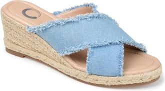 Journee Collection Women & apos;s Shanni Espadrille Wedge Sandals