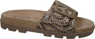 Rohde 6311 Slide - Dames - Sandalen - Bruin - 38 EU - Leer - Schoenen
