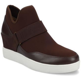 Journee Collection Womens Damari High Top Stretch Wedge Sneaker
