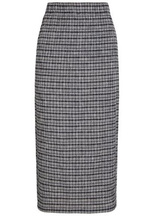 Vince Striped Shirred Midi Skirt - Stripe - XL (UK16 / XL)
