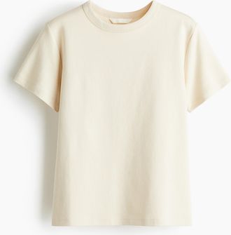 H&M T-Shirt aus Baumwolle - Beige