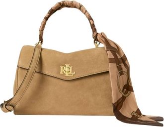 Ralph Lauren Bauletto Farrah piccolo - Dames - Handtassen - Beige - ONE Size - Katoen - Tassen