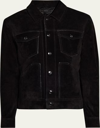 Tom Ford Mens Cashmere Suede Jacket