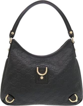 Gucci Pre-owned Vintage Schoudertas - Dames - Vintage Schoudertas - Zwart - ONE Size - Leer - Vintage