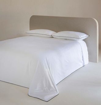 COTTON ARTEAN Funda n&oacute;rdica sat&eacute;n algod&oacute;n 300 hilos Filo Blanco 240x220 cama 150