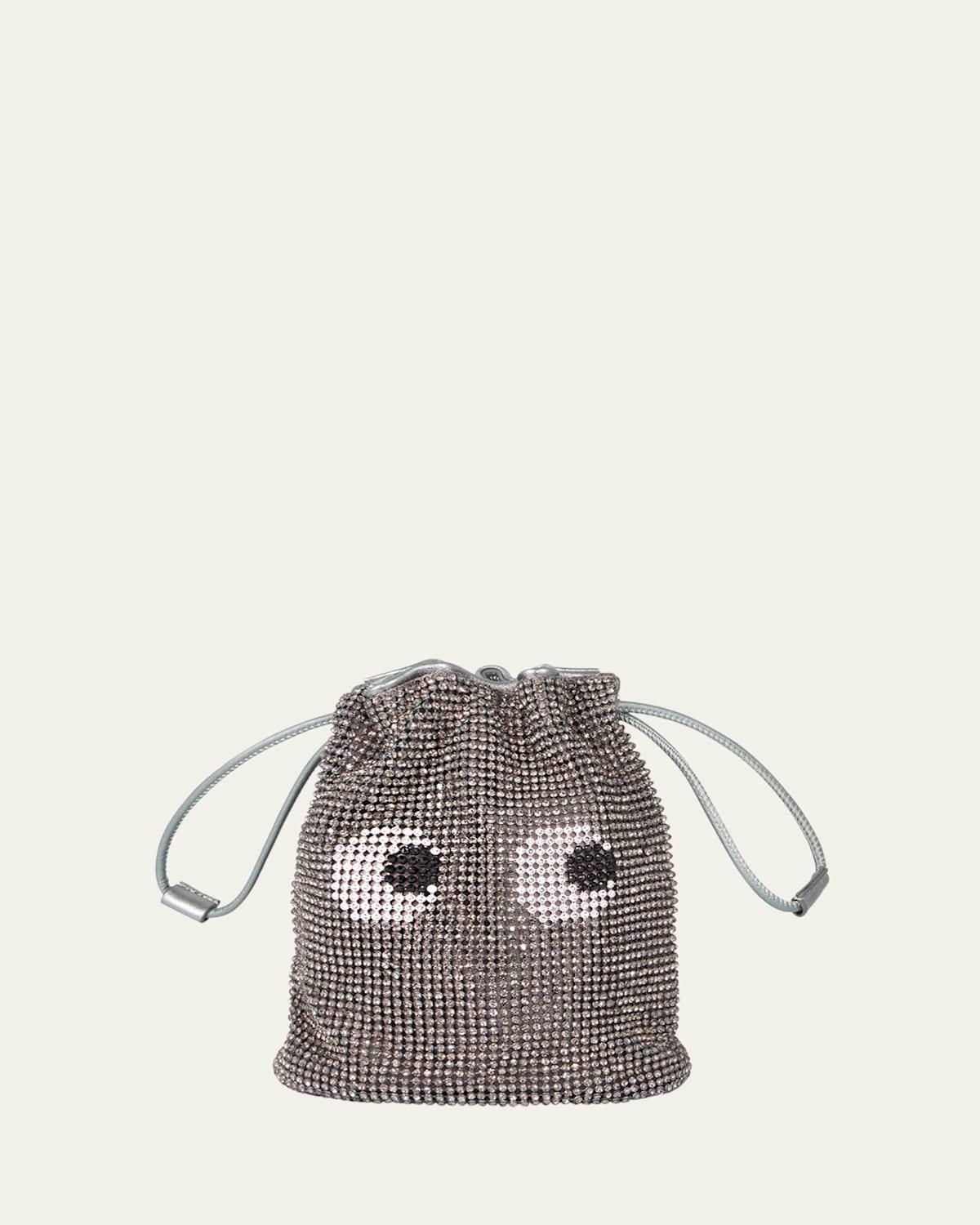関税・送料込 Anya Hindmarch アイズ クリスタル ショルダー Anya Hindmarch◇アイズクリスタル巾着ポーチ◇クラッチバッグ