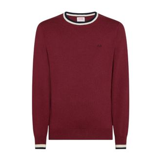 Sun 68 Round-neck Knitwear, male, Red, Size: L maglieria e felpe poliestere