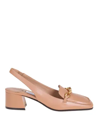 Jimmy Choo London slingback pumps in biscuit-coloured leather
