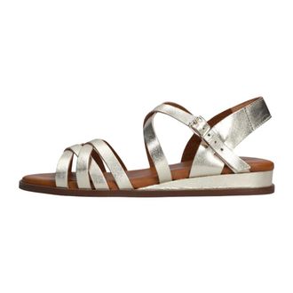 Red-Rag Schoenen, Dames, Geel, 43 EU, Gouden Tiny Wedge Sandalen