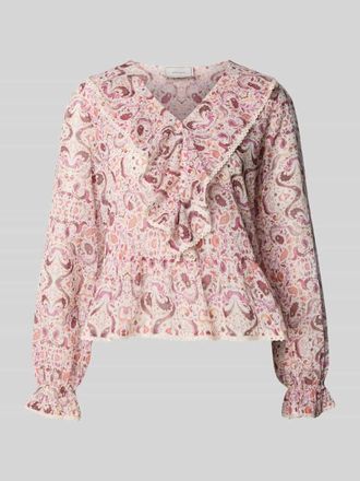 Neo Noir Neo Noir Regular Fit Bluse mit Allover-Paisley-Print Modell Ajda in Rose, Gr&ouml;&szlig;e 34