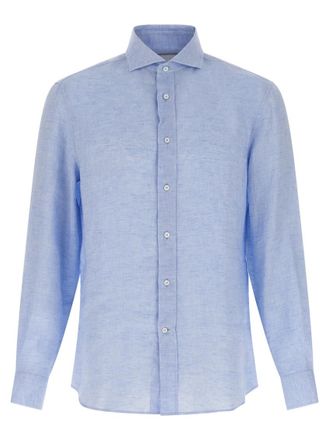 Brunello Cucinelli Light Blue Linen Shirt