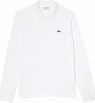 Lacoste Mens Lacoste Mens White Long Sleeved Polo Shirt - Size: 42