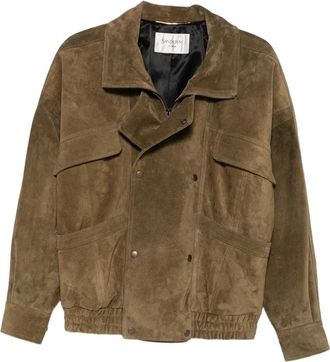 Saint Laurent Suede Double-breasted Jacket