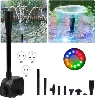 OEM Nazalus - Bomba De Agua Sumergible De Gran Venta Con 12 Luces Led, 15 W, Ultra Silenciosa, Resistente Al Agua Ip68 Para Fuentes De Acuario