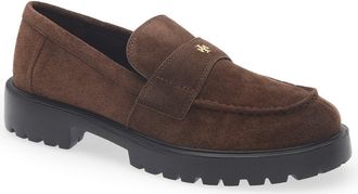 Tory Burch Classic Platform Lug Sole Loafer in Dark Cocoa at Nordstrom, Size 10.5