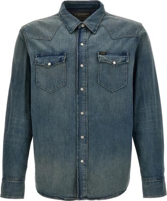 Polo Ralph Lauren Shirts - Heren - Spijkeroverhemden - Blauw - 2XL - Overhemden