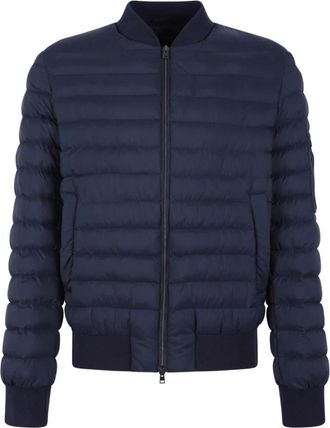 Herno Gewatteerd Donzen Bomberjack - Heren - Winterjassen - Blauw - M - Jassen