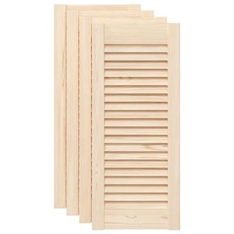 vidaXL Puerta De Armario De Lamas 4 Uds 69x29,5 Cm Madera De Pino Vidaxl
